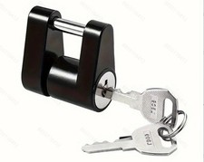 Trailer Hitch Lock Anti Theft Heavy Duty Coupler Lock For Rv Truck Black