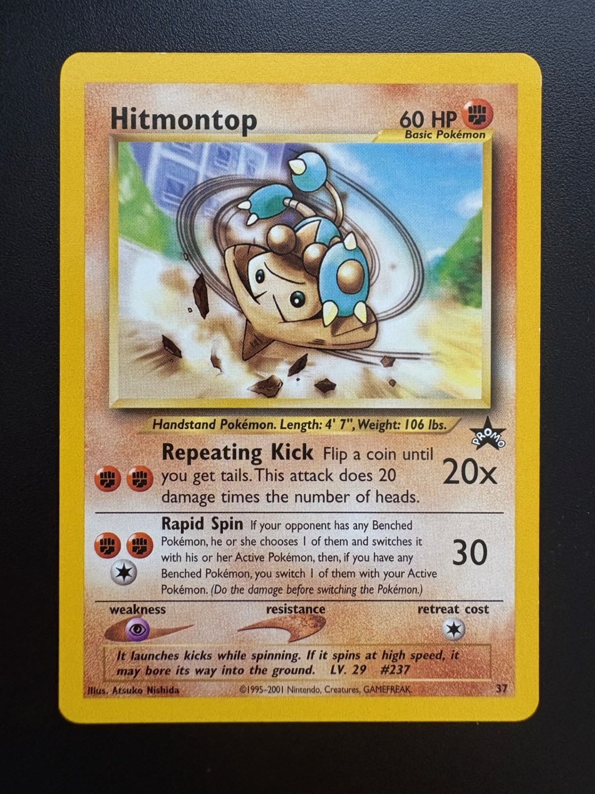 Pokemon TCG 2001 Wizards of the Coast Black Star Promo Hitmontop (37) - NM