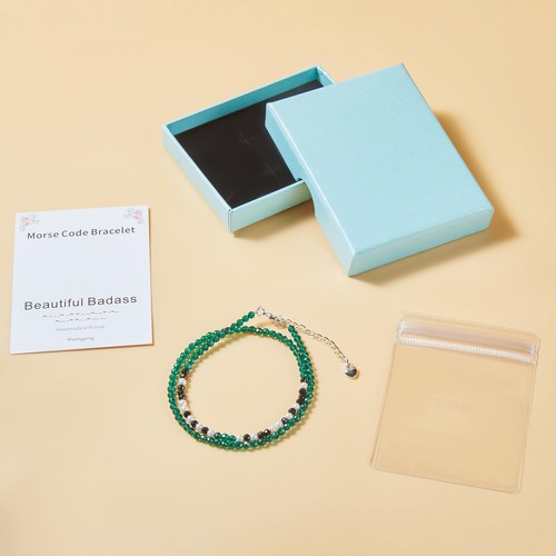 Divertidos regalos inspiradores únicos para mujeres pulseras código Morse para hija mamá - Imagen 7 de 7