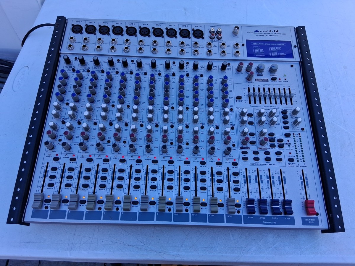 Alto L16 Mixer - 16 Channel Compact Integrated Live Sound Mixer | eBay
