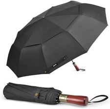 54 Inch Large Compact Windproof Golf Umbrella for Rain Oversized Auto Open Close