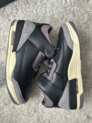 Sneakers A MA Maniere x Air Jordan 3 WYWS nere taglia 10 5 W 9 M. Nuovo con scatola.