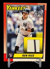2025 Topps Series 2 - 1990 Topps Baseball Relics Ben Rice #90R2-BR (MEM, RC)