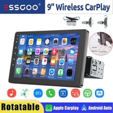 9" Single Din Car Stereo Radio Touch Screen MP5 CarPlay Android Auto USB TF AUX