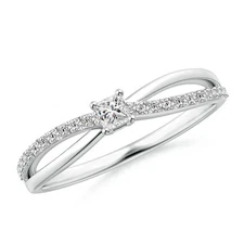 950 Platinum Diamond Ring Princess 0.24 Carat Lab Created 4 5 6 7 Christmas Sale