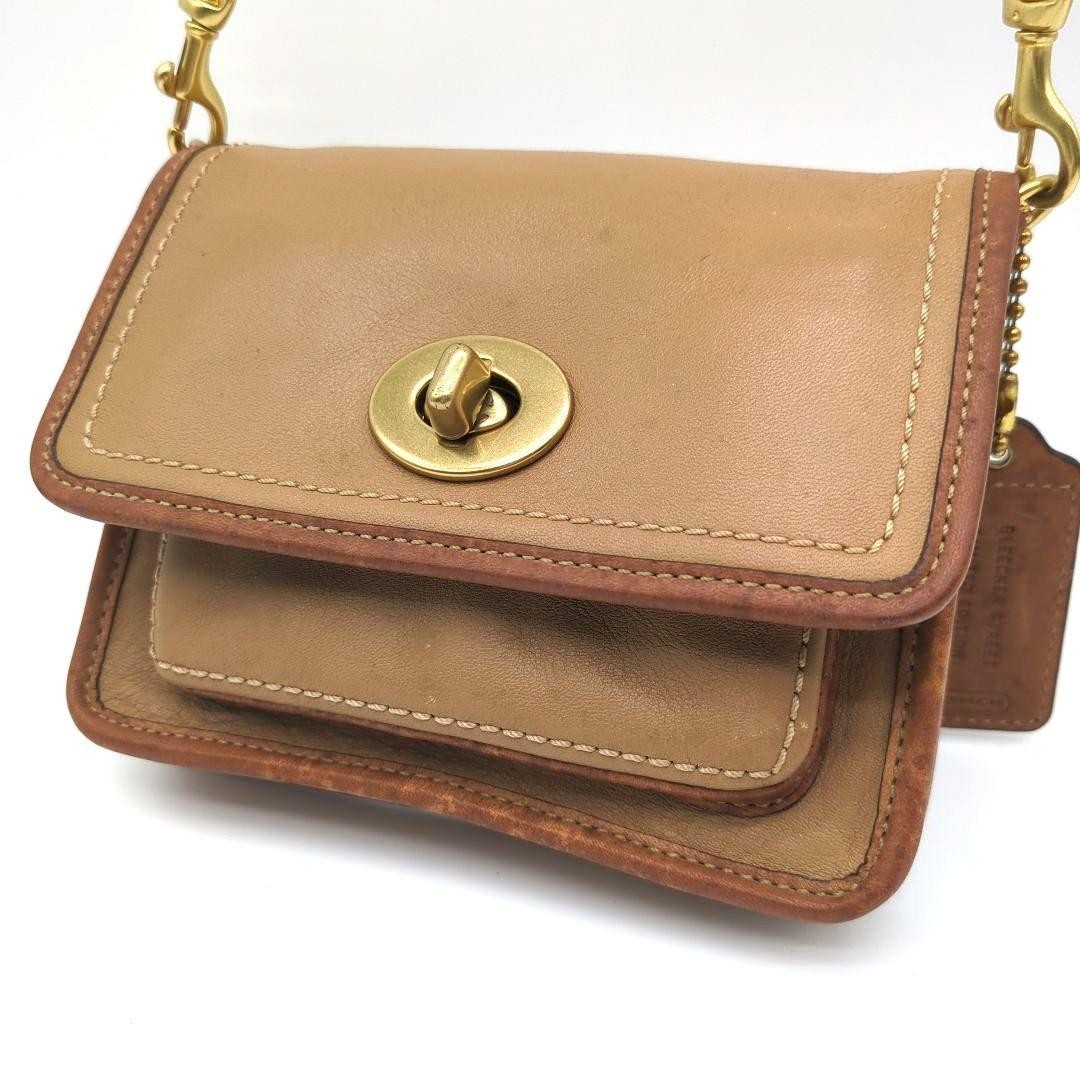 Coach Mini Chain Shoulder Bag with Turn-Lock Closure PC018A