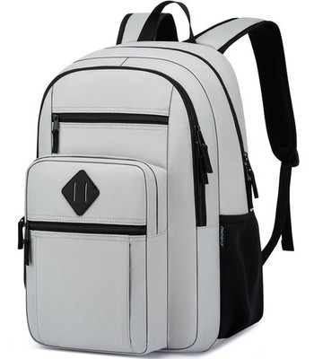 Lightweight School Backpack USB Port Water Bottle Pocket Fits 15.6 Inch Laptop