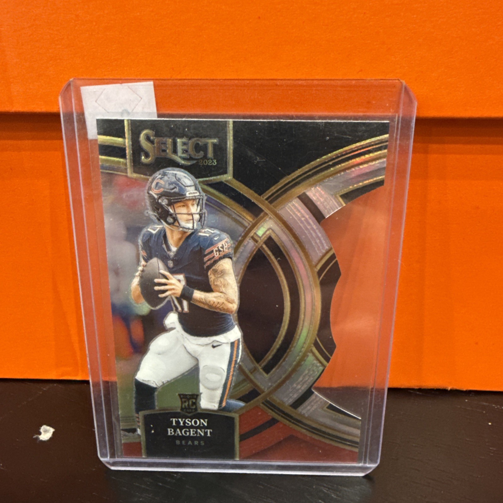 2023 Panini Select - Premier Level Tyson Bagent #123 Black & Red Prizm Die-Cut