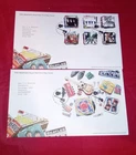 2 x 2007 The Beatles 6 GB Stamps & Mini Sheet First Day Cover Music Liverpool