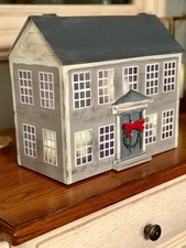 John Derian for Target Metal Colonial House Christmas Card Box w/ Door Wreath