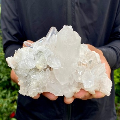 1.53LB A+++Natural white Crystal Himalayan quartz cluster /mineralsls