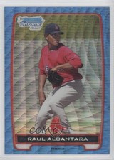 2012 Bowman Chrome Prospects Redemption Refractor Blue Wave Raul Alcantara 0nr3