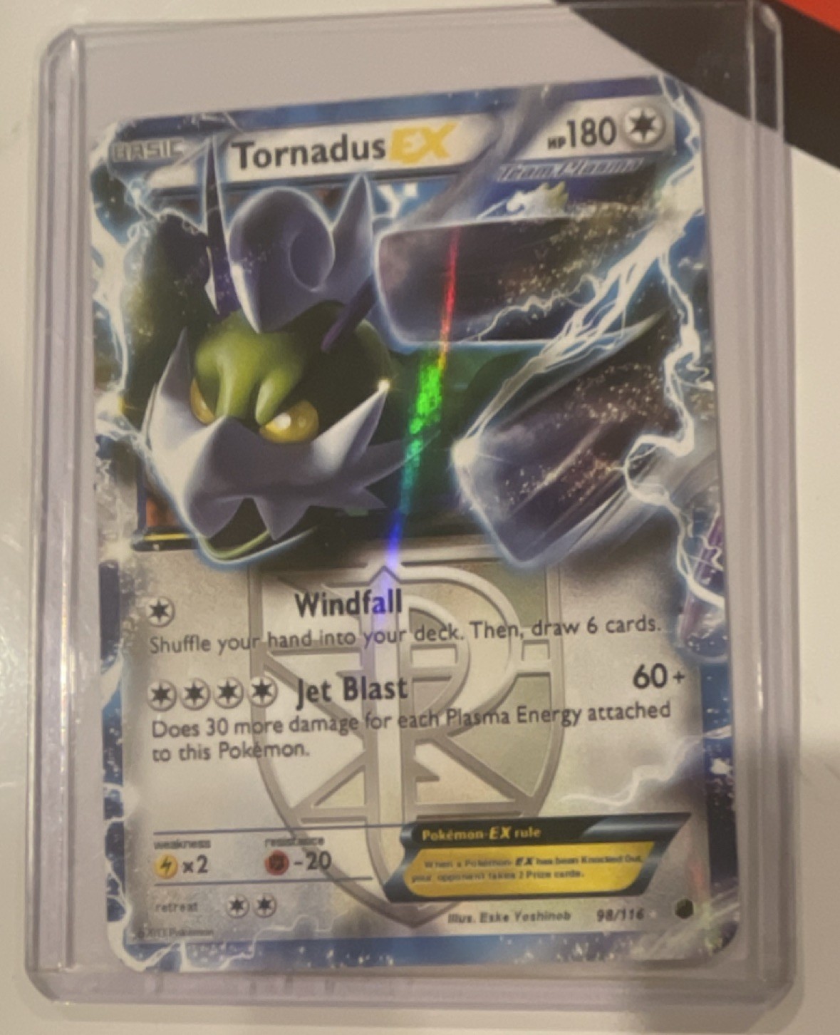 Pokémon Tornadus EX Ultra Rare Holo Plasma Freeze Team Plasma 98/116 180 HP Card