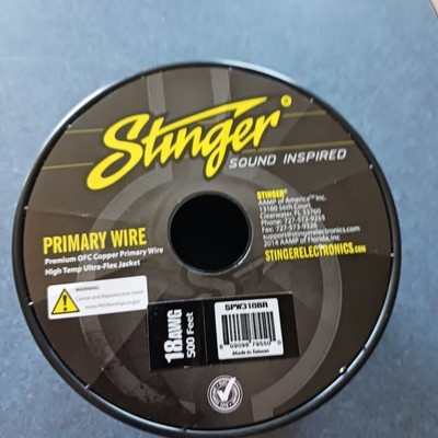Stinger SPW318Brown Sound Inspired Stranded Cable 18 Gauge Wire 500 Feet Spool