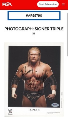 WWE TRIPLE H P-1037 SIGNED 8X10 ORIGINAL RARE PROMO PHOTO