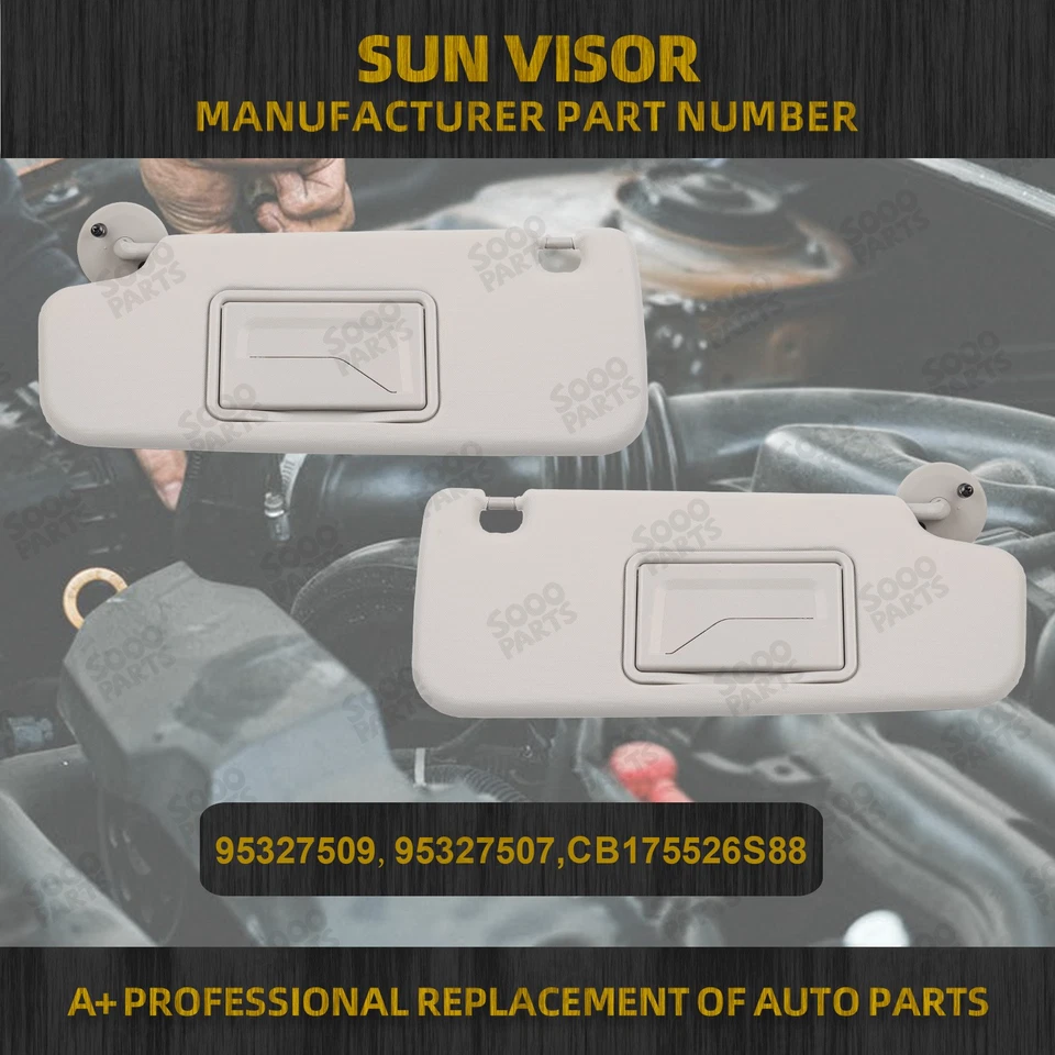 2Pcs Left & Right Side Sun Visor For 2012-2016 Chevrolet Sonic 1.4L 1.6L 1.8L Foto 2 de 4