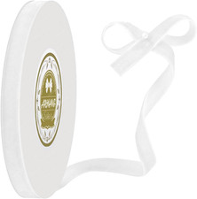 White Velvet Ribbon - 3/8 Inch X 10 Yards for Gift Wrapping, Crafts, Christmas D