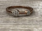 Bronzallure Costume Rose Tone White Sparkle Stones Ring Size 6.5 US 2.00g — photo 1
