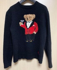 Polo Ralph Lauren Bear Sweater Martini smoking lana cashmere maglia taglia S ...