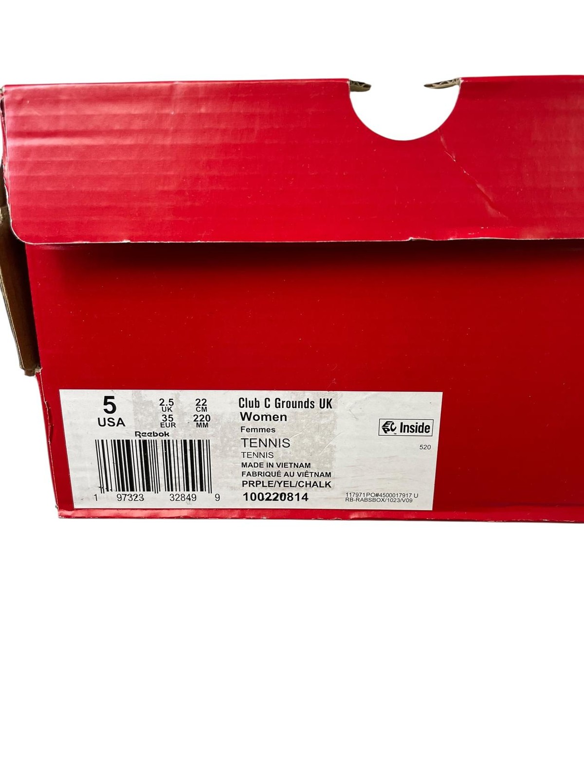 Reebok Women Sneaker Club C Grounds UK 100220814 Tennis Purple Chalk Size 5 M thumbnail 11