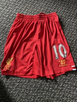 LIVERPOOL HOME FOOTBALL SHORTS SMALL S #10 BA11 - Image 1 of 4
