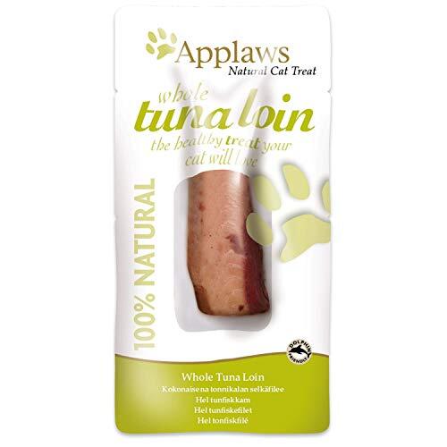 Applaws 100% Natural Cat Treats, Whole Tuna Loin Cat Snack, 30g Pouch Pack of 12