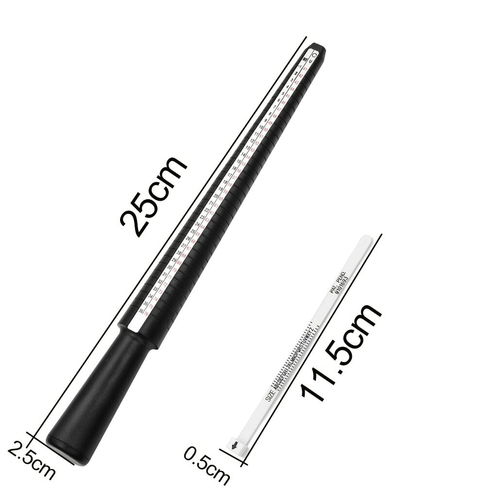 Professional Ring Mandrel Stick Finger Gauge Ring Size Measurement DIY