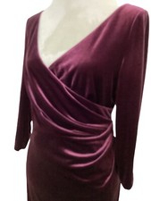 Jacques Vert Wrap over 3/4 Sleeve Vent  Dress Size 12 Pristine Fit Size 12-14