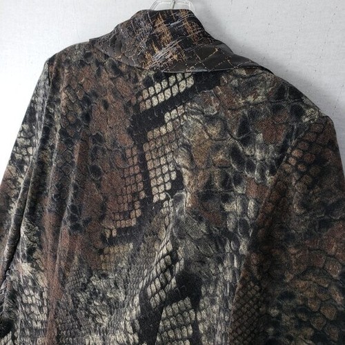 Alberto Makali Jacket Blazer Snakeskin Python Textured Ruffle size M Art-to-Wear - Picture 9 of 14