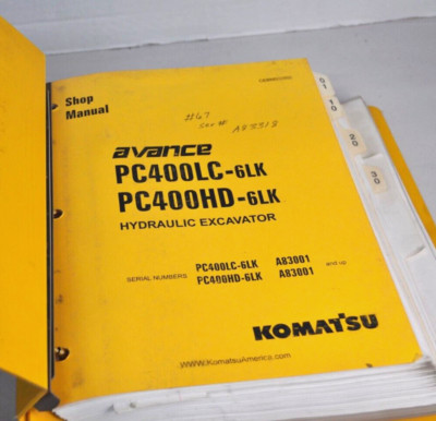 Komatsu PC400LC-6 PC400HD-6 SERVICE SHOP REPAIR MANUAL HYDRAULIC EXCAVATOR