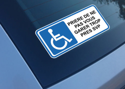 AUFKLEBER BEHINDERTENZUGANG ROLLSTUHL BITTE 20X9,5cm STICKER AUTO HA144
