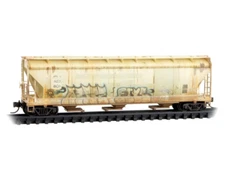 Andersons Co. AEX 3-Bay Covered Hopper Weathered Graffiti MTL#094 45 860 N SCALE