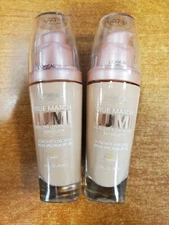 2 Pk: L'Oreal True Match Lumi Foundation *W1-2 Porcelain/Light Ivory* 4749-R8P6a