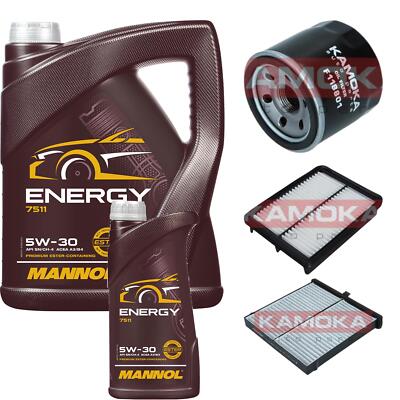 Inspektionspaket 6L MANNOL Energy 5W-30 für Mazda 2 1.5 SKYACTIV-G M Hybrid