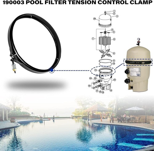 For Pentair 190003 Tension Control Clamp Kit Replacement Pool and Spa Filter - Picture 5 of 9