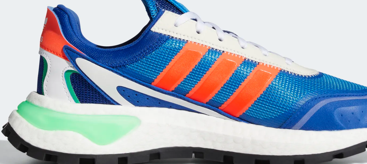 Adidas Size #8 Men's RETROPY P9 Bright Blue/Orange Multi Boost