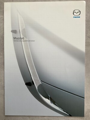 Mazda 6 UK Market Car Equipment and Technical Data Brochure - April 2003