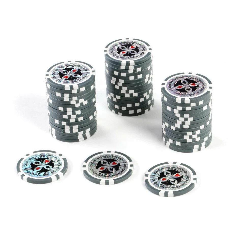 50 Poker Chips Casino Gewicht 12 gramm Metallkern 1 - 10.000 Poker-Laser- Chip - Bild 2 von 4