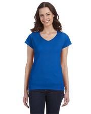 Gildan Women's SoftStyle Fitted V-Neck T-Shirt FREE SHIPPING 