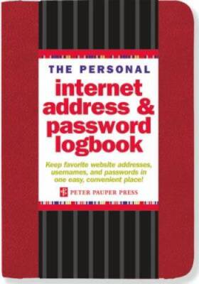 The Personal Internet Address & Password Logbook (Red) - Pocket Book - GOOD