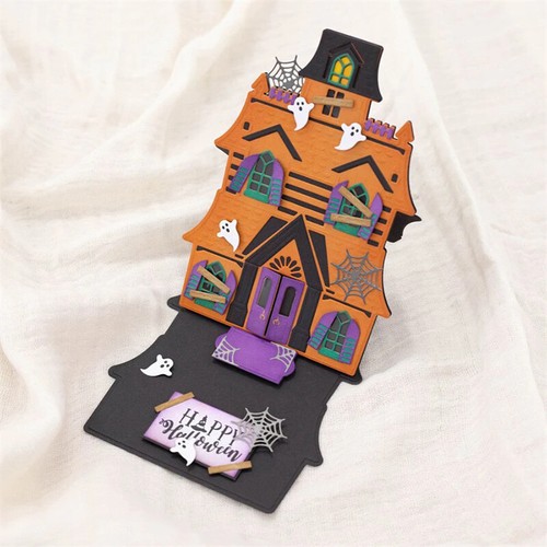 Halloween House Metal Cutting Dies Mold Scrapbook Paper Card Stencil Embossing - Picture 5 of 5