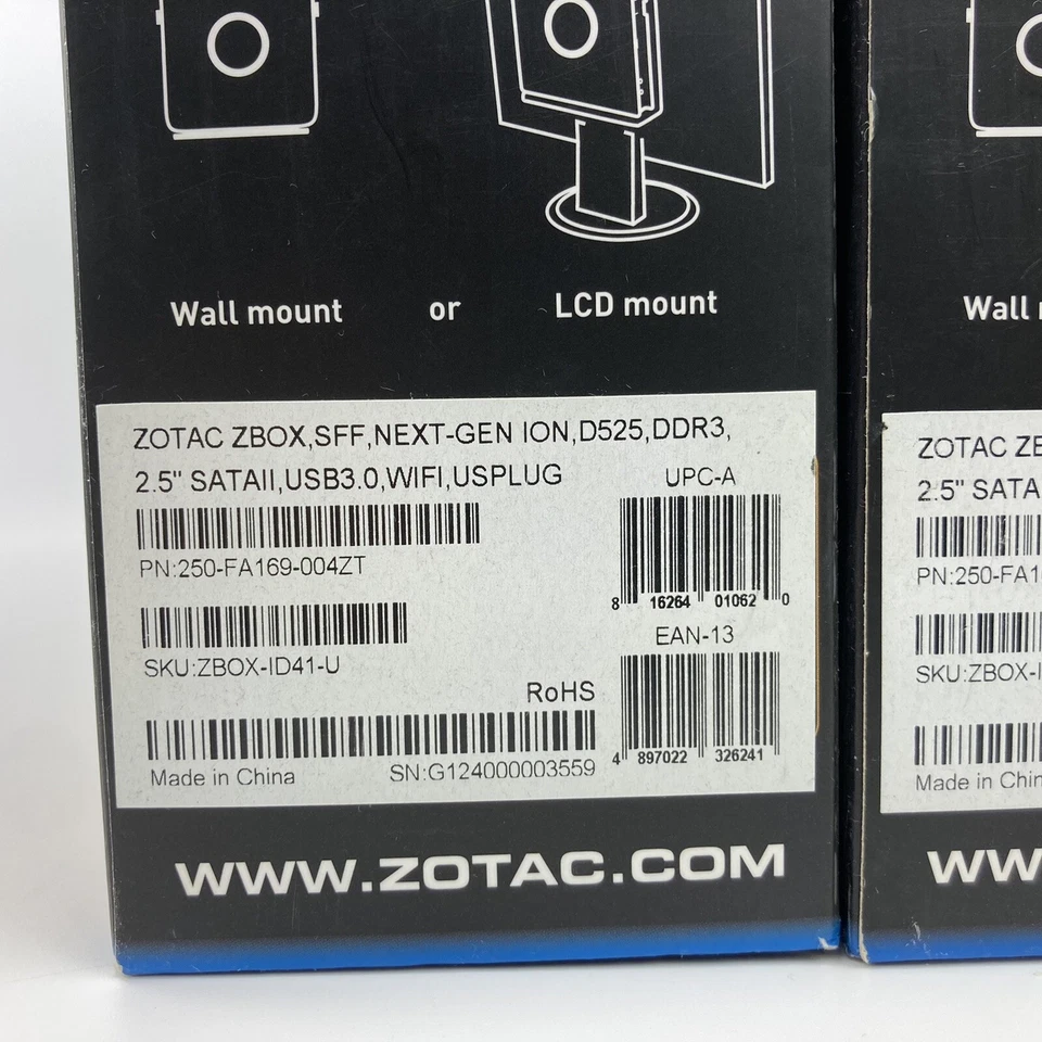 Zotac ZBOXHD-ID41-U Barebone Mini-PC- Intel Atom D525 1.8GHz, No RAM *OPEN BOX* - Image 3 of 4