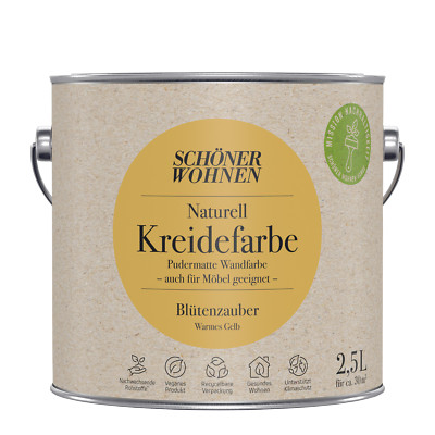 Wandfarbe Kreidefarbe Naturell Schöner Wohnen Warmes Gelb 2,5L