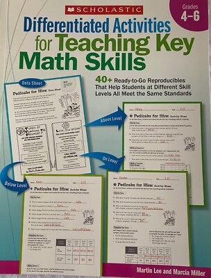 Differentiated Activities for Teaching Key Math Skills Book Grades 4-6