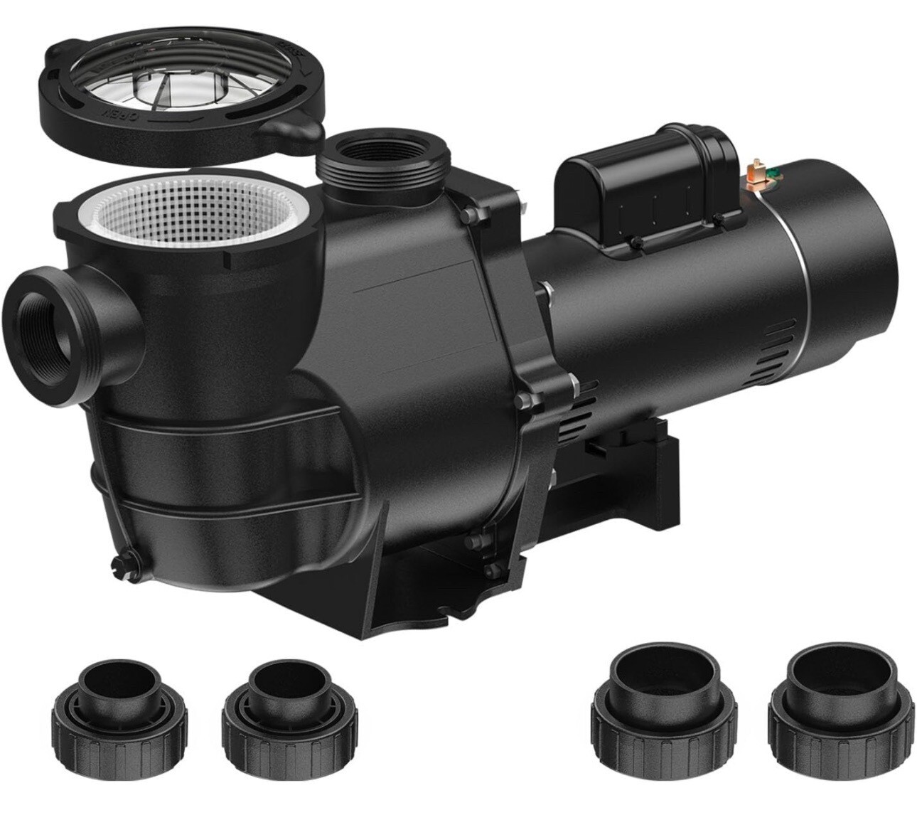 Pipopa 2hp Inground Pool Pump Dual Voltage 6420GPH Flow 66ft Head