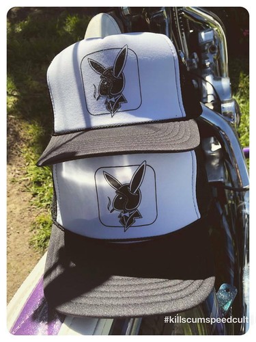Biker Bunny adjustable blacK \u0026 white 