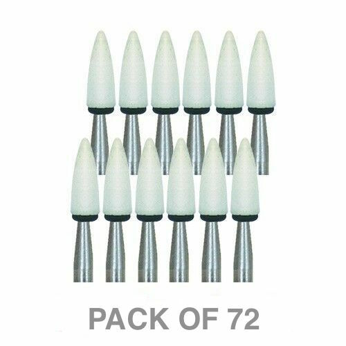 SHOFU DuraWhite Aluminium Oxide Flame Dental Finishing Stones 72PC FG