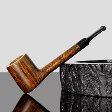 Pipa da poker Briar fatta a mano tabacco pipa liscia a mano libera confezione regalo