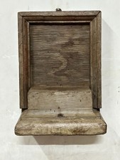 Vecchio Vintage Specchio Da Muro In Legno Intagliato A Mano Unico Con Mensola.