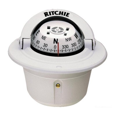 RITCHIE Einbau-Kompass Explorer 2''3/4 weiß/weiß - 1 PC  - 25.081.02 - 2508102
